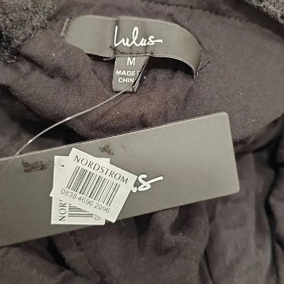 Lulu's For a Moment Black Lace Cutout Mini Skater Dress Size M - Picture 2 of 12